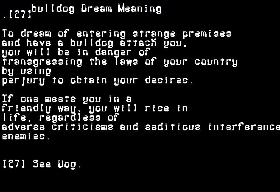  dream meanings bulldog